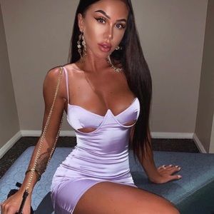 💜Oh Polly Lilac Cutout Dress 💜